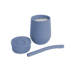 Ezpz Εκπαιδευτικό Παιδικό Ποτηράκι "Mini Cup" από Σιλικόνη+ καλαμάκι Indigo 118ml για 9m+ MS-I2159U