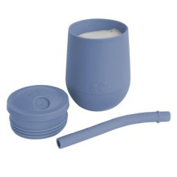 Ezpz Εκπαιδευτικό Παιδικό Ποτηράκι "Mini Cup" από Σιλικόνη+ καλαμάκι Indigo 118ml για 9m+ MS-I2159U