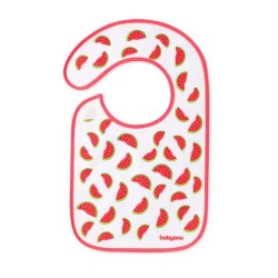 BabyOno Σαλιάρα Βαμβακερή - Αδιάβροχη 6m+ Καρπουζάκια Κόκκινα BN832/04