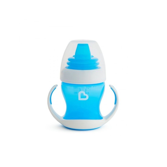 Munchkin Εκπαιδευτικό Ποτηράκι Gentle First Cup με Λαβές Μπλε για 4m+ 118ml 12549