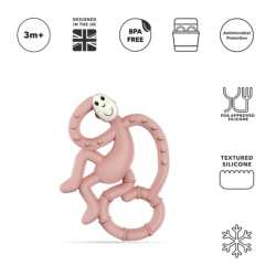 Matchstick Monkey Μασητικό Οδοντοφυΐας "Dancing Monkey" από Καουτσούκ Dusty Pink 24170