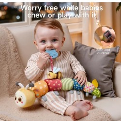 BABY CLOUD Βρεφικό Παιχνίδι Δραστηριοτήτων Κάμπια με Μελισσούλα, Μασητικό και Δόνηση (0Μ+) BC050409