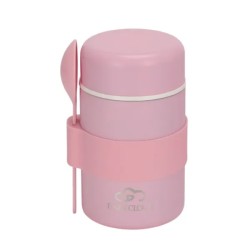 BABY CLOUD Θερμός Φαγητού με Κουτάλι 400ml – Ροζ BC000509