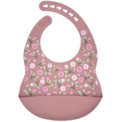 BABY CLOUD Σαλιάρα Σιλικόνης – Τριαντάφυλλα BC000932