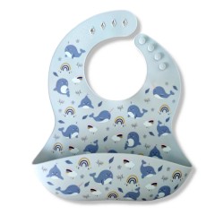 BABY CLOUD Σαλιάρα Σιλικόνης – Φάλαινα BC000948