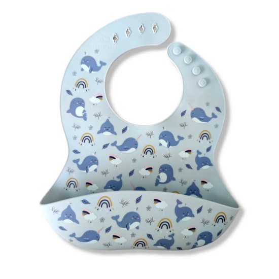 BABY CLOUD Σαλιάρα Σιλικόνης – Φάλαινα BC000948
