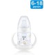 Nuk First Choice Εκπαιδευτικό Μπιμπερό με Στομιο Σιλκ.& Λαβες Temp.Control μπαλόνια λευκό 6-18m+ 150ml  10743943