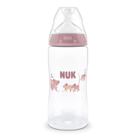 NUK First Choice Μπιμπερό Πλαστικό 300ml με θηλή σιλικόνης 3m+ Koala Pink 10216343