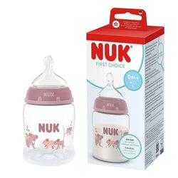 NUK First Choice Μπιμπερό Πλαστικό 150ml με θηλή σιλικόνης 0m+ Koala Pink 10215416