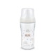 NUK Perfect Match Μπιμπερό Γυάλινο με Θηλή Σιλικόνης 3m+ 230ml rainbow Λευκό 10212056