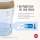 NUK Perfect Match Μπιμπερό Γυάλινο με Θηλή Σιλικόνης 3m+ 230ml rainbow Λευκό 10212056