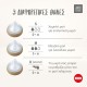 NUK Perfect Match Μπιμπερό Γυάλινο με Θηλή Σιλικόνης 3m+ 230ml rainbow Λευκό 10212056