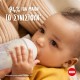 NUK Perfect Match Μπιμπερό Γυάλινο με Θηλή Σιλικόνης 3m+ 230ml rainbow Λευκό 10212056