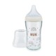 NUK Perfect Match Μπιμπερό Γυάλινο με Θηλή Σιλικόνης 3m+ 230ml rainbow Λευκό 10212056